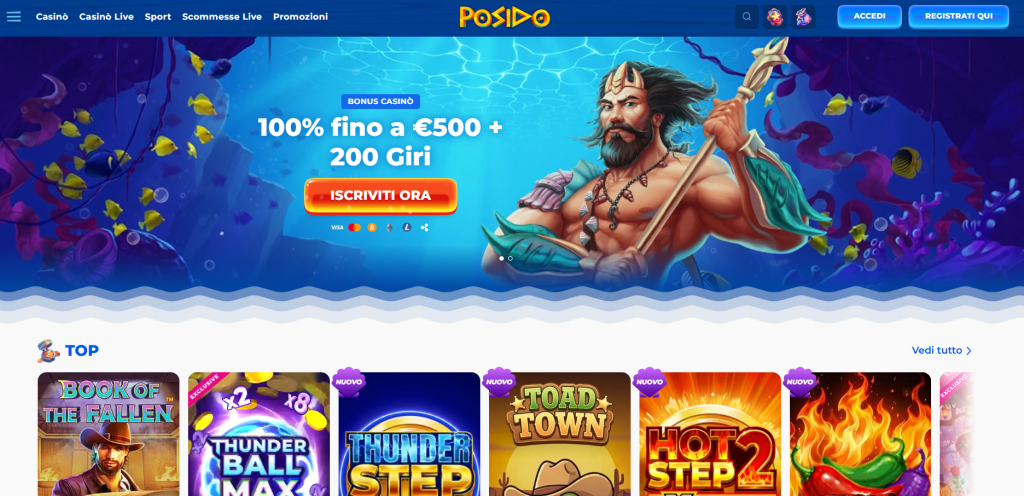Homepage di Posido