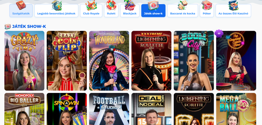 Sezione casinò dal vivo di Posido con i tavoli di roulette e blackjack con dealer reali