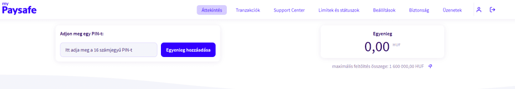 Ricaricare il saldo Paysafecard
