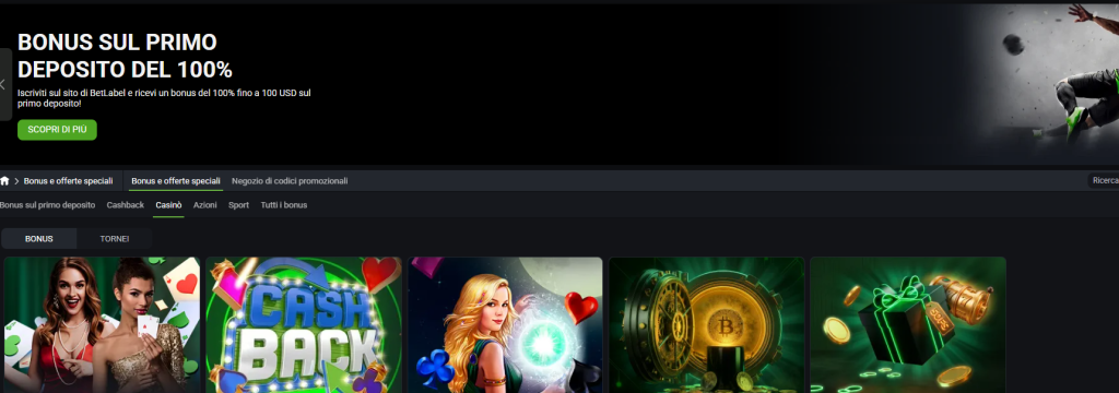 Bonus di BetLabel