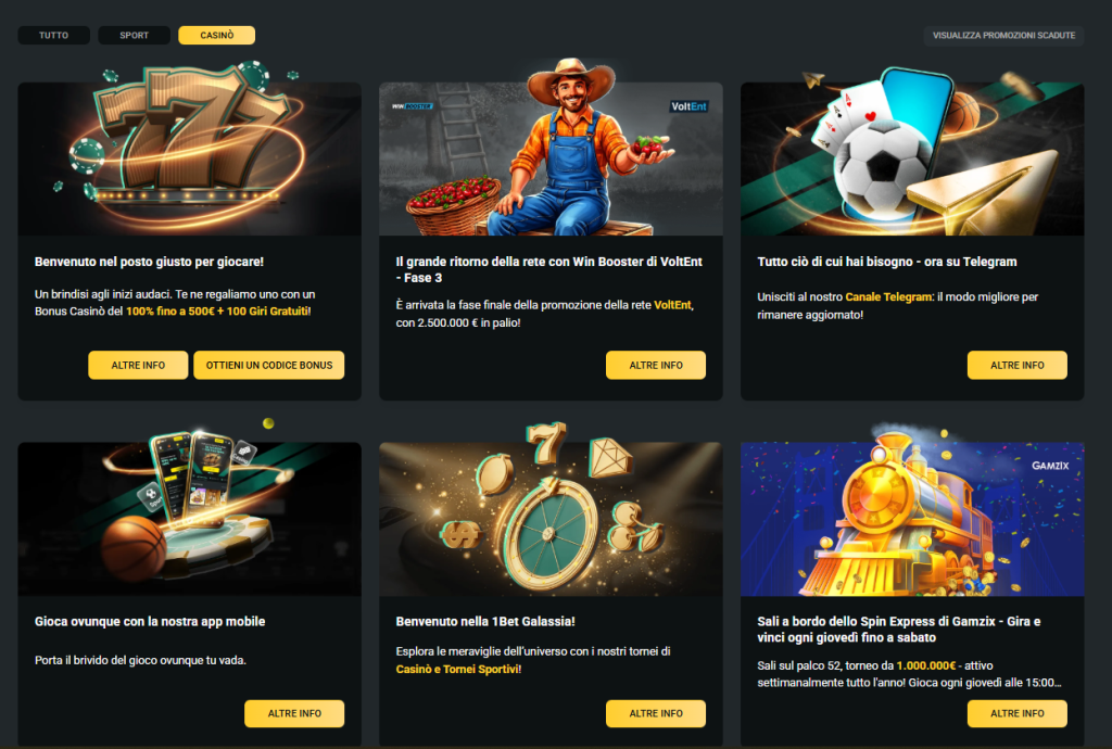Promozioni di 1bet