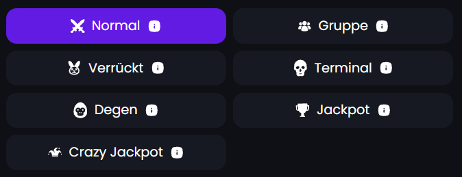EmpireDrop – impostazione modalità