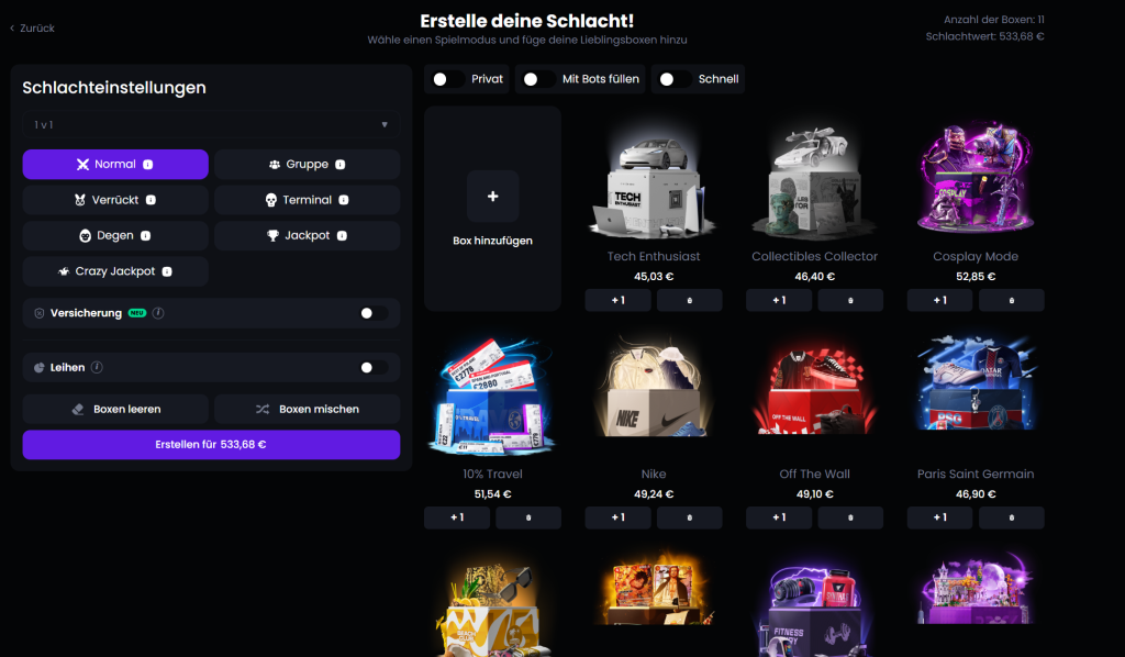 EmpireDrop – creazione battaglia