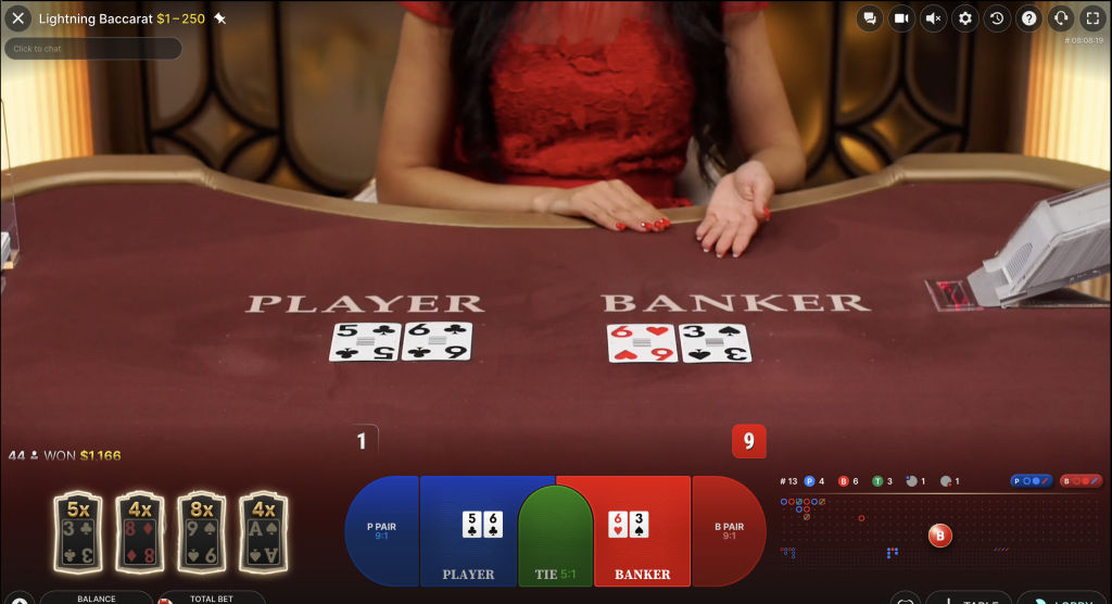 Guida al Lightning Baccarat