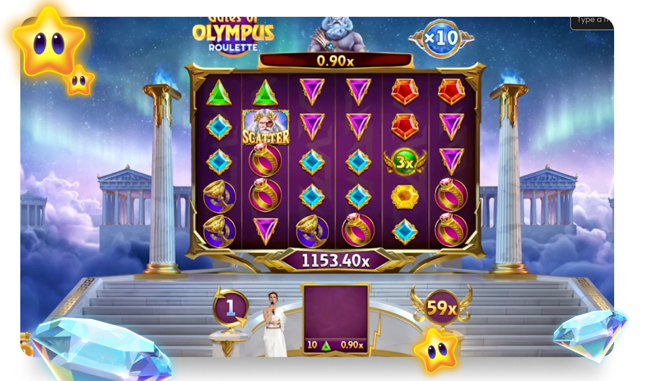 Fase bonus di Gates of Olympus Roulette