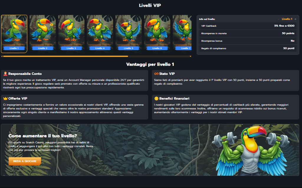 Programma VIP di Flappy Casino